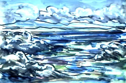 Montery B, Watercolor, 11" x 14"