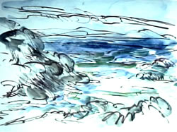 Montery C, Watercolor, 11" x 14"