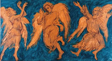 Three Golden Angels, Acrylic